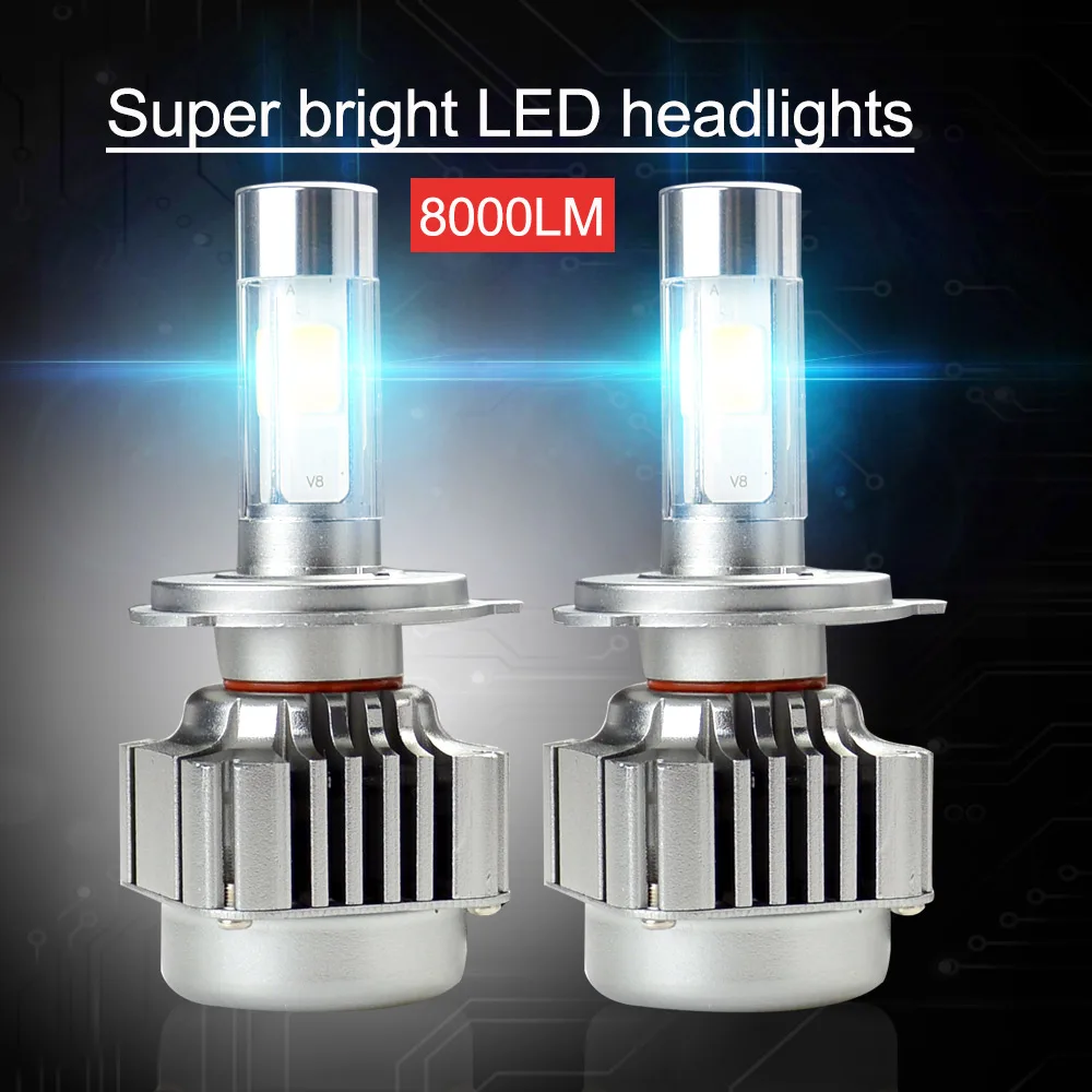 Светодиодные Автомобильные фары OkeyTech H4/9003/HB2 дальний/ближний свет H7