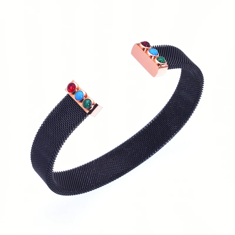 Цветной камень из нержавеющей стали для женщин браслет серьги кольцо ожерелье