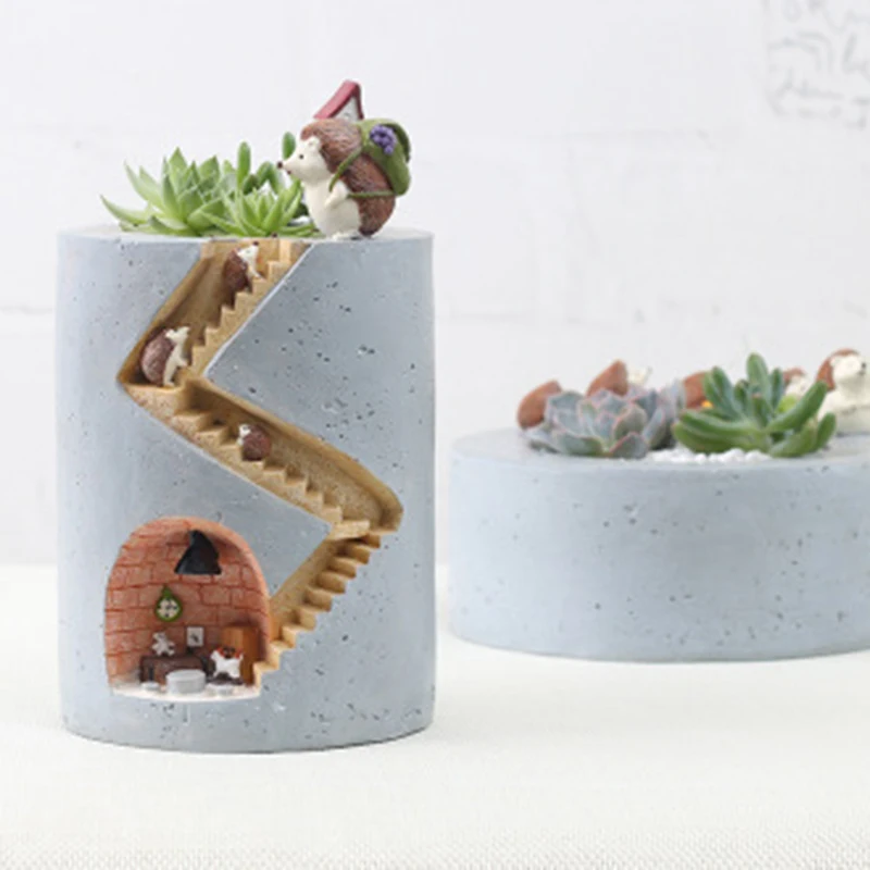 Кастрюля для цветочный горшок суккулентных растений животных контейнер посадки