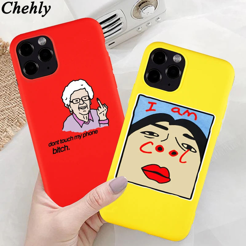 cool phone case for iphone 6s 7 8 11 12 plus pro mini x xs max xr se funny cartoon cases soft silicone fitted accessorie covers free global shipping