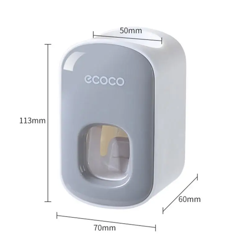 

1PC Wall Mount Toothpaste Dispenser Bathroom Accessories Set Toothpaste Squeezer Dispenser Bathroom Toothbrush Holder Tool