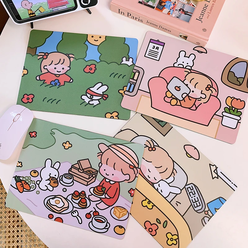 Милый мультяшный креативный мини-коврик для компьютерной мыши милый коврик