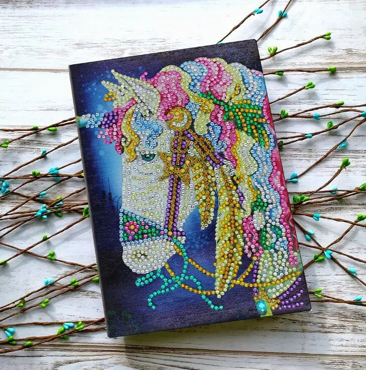 Notebook-2 64 страниц Алмазный альбом для рисования DIY Павлин Алмаз особенной формы вышивка крестиком A5 блокнот дневник Книга - Цвет: Notebook-2