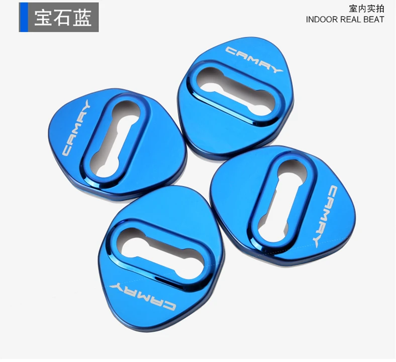 4 шт. DIY стайлинга автомобилей Нержавеющая сталь дверной замок чехол наклейки для