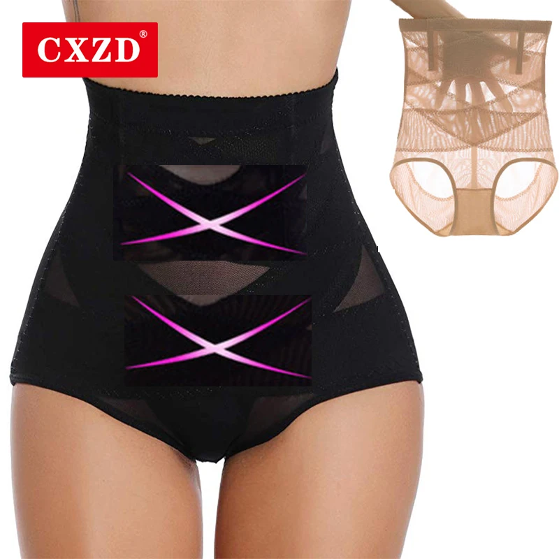 CXZD Высокая Талия Управление трусики Body Shaper Корректирующее белье стринги для Для