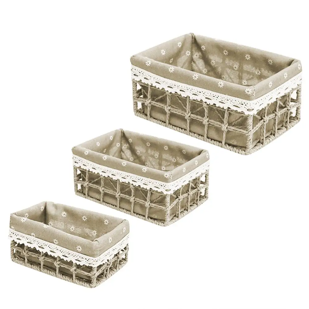 3 шт. корзина для хранения белья плетеная игрушек Органайзер коробка ванной