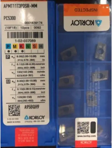 APMT11T3PDSR MM PC5300 KORLOY токарные инструменты 100% Новые оригинальные высококачественные