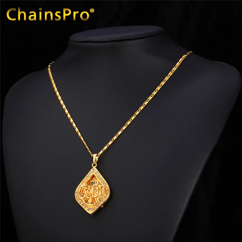 Collare ожерелье Бога для женщин ислам золото/серебро Цвет Винтаж Кристалл