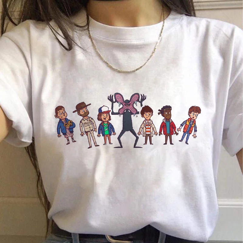 

Stranger Things Season 3 Women's T-shirt Harajuku Graphic T-shirt Short Sleeve Grunge T-shirt femme tee shirt funny costume