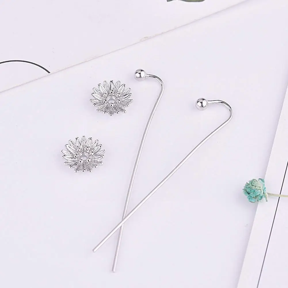 

Sunflower Daisy Stud EarringsTassel Earrings Long Chain Earring Jewelry Flower For Women Girls Dangle Line Wedding Ear Gift L1R9