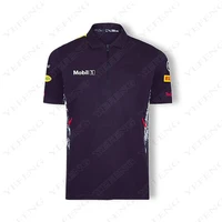 f1 racing team for honda red color bull motorsport outdoor quick drying sports jersey riding zipper polo lapel shirt