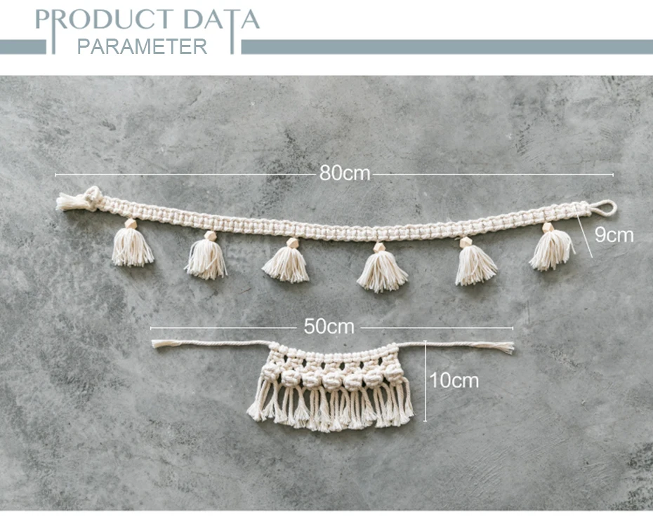 Macrame Wall Hanging Hand-woven Wall Lanyard Decorative Flower room decoration Literary Pendant Home Decoration kitchen helpers