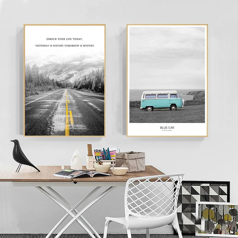 Настенный постер в скандинавском стиле настенные картины для гостиной дорожный
