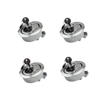 4PCS 2 inch Zinc Alloy Round Bass Boat Cam Locker Door Latches Slam Latch With Key For Marine Cabinet Hardware Storage Compartm