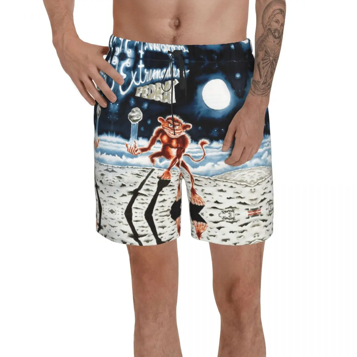 

Promo Extremoduro Pedra Delantera Por Ramone Anime Beach Breathable Quick Dry Funny print R251 Loose Male Shorts