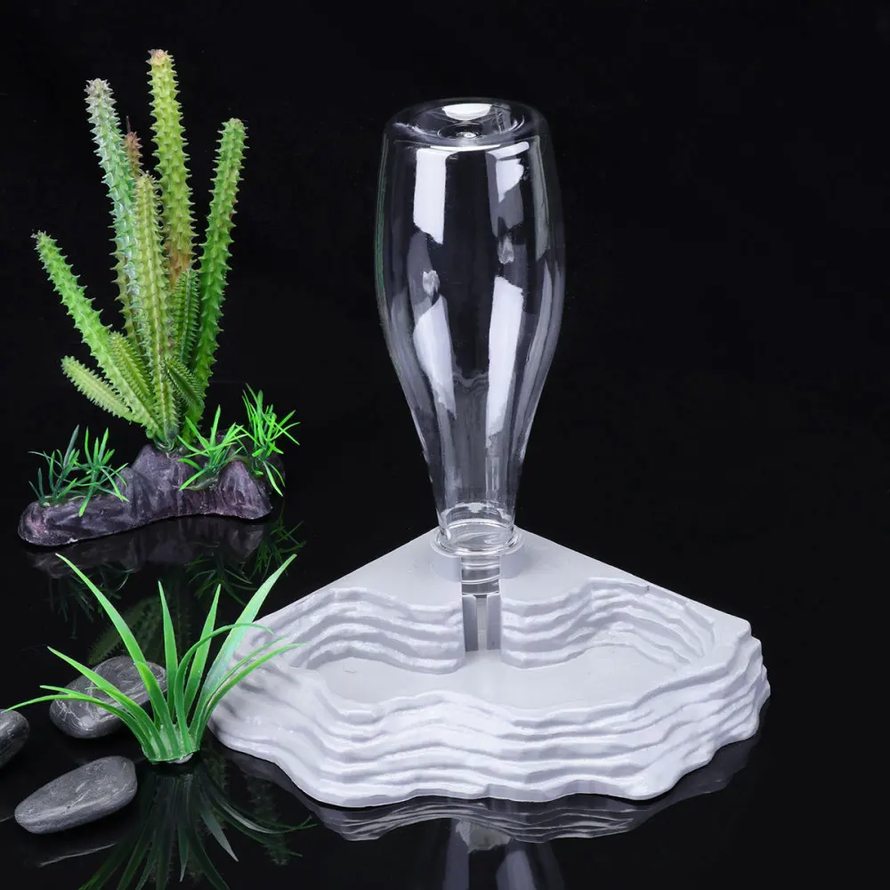 

Reptile Water Feeder Creative Drinking Fountain Pet Supplies for Tortoises Lizard (Black)