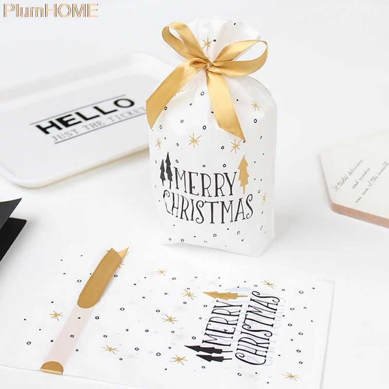 

Рождественская Подарочная сумка, яркая сумка со снежинками для Счастливого Рождества, Нового года, подарки ручной работы, сумка на шнурке д...