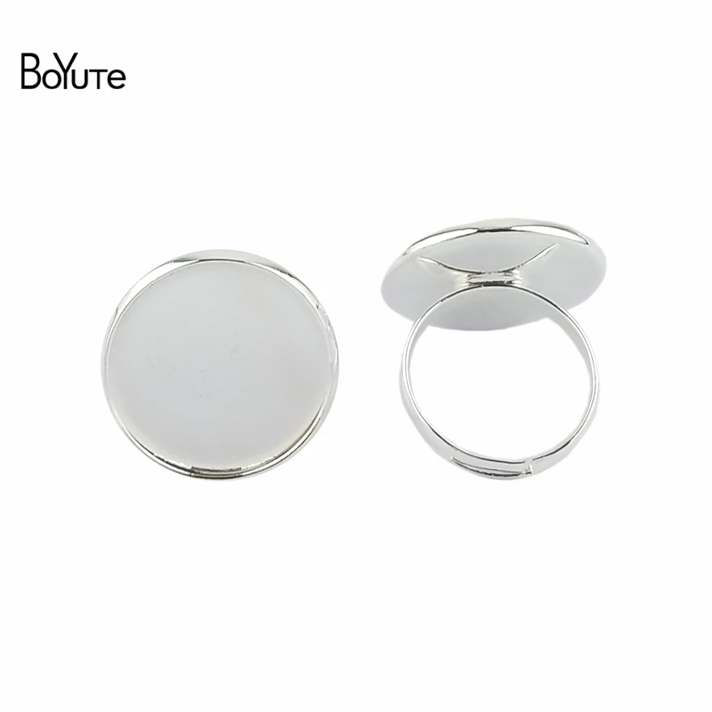 Боютэ (50 штук/лот) Подходит для кабошонов 10мм 12мм 14мм 16мм 18мм 20мм, регулируемая основа кольца для украшений.