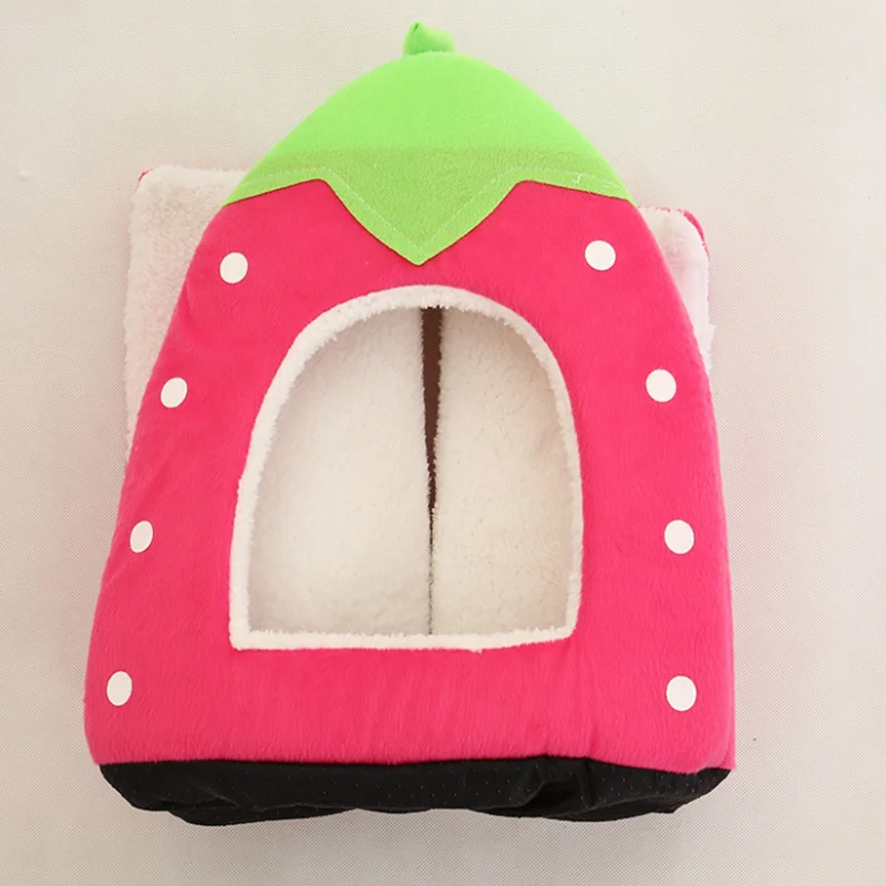 soft small animal house nest guinea pig hamster winter warm squirrel rabbit chinchilla rat strawberry bed pet supplies free global shipping