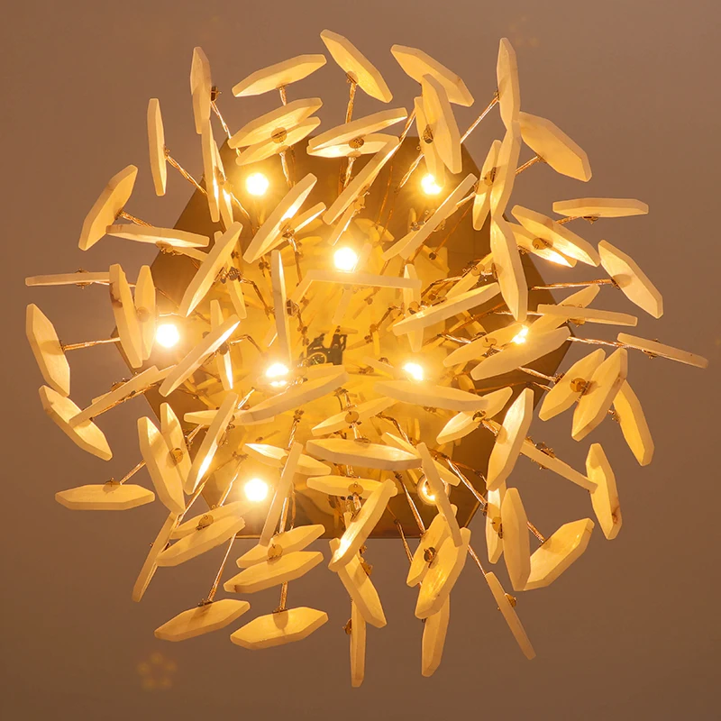 Современная доломит светодиодная подвесная люстра Золотой светодиодный