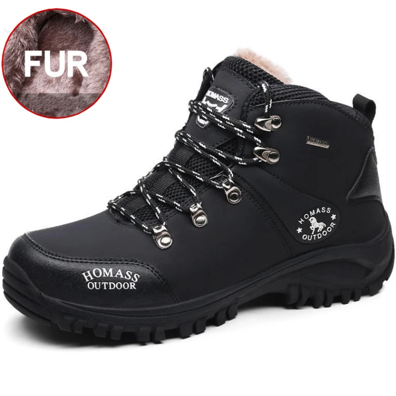 Новинка Мужские зимние ботинки Очень теплые плюшевые водонепроницаемые рабочие