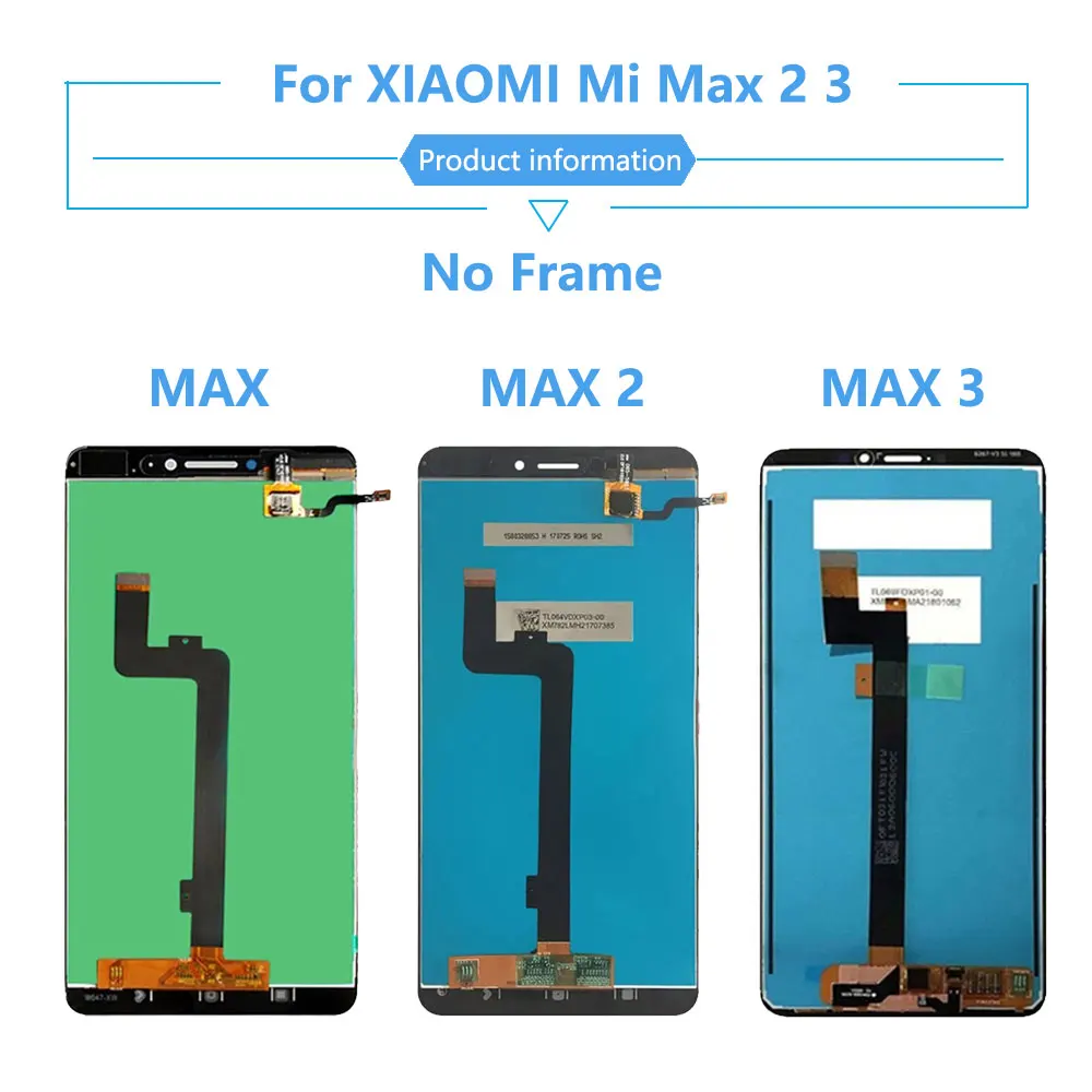 Новый ЖК-дисплей для Xiaomi Mi Max 1 2 3 сенсорный экран дигитайзер в сборе Замена MAX1 MAX2