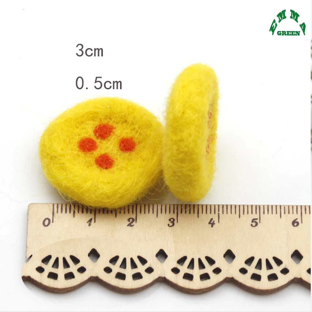 Wool Felt Balls Round Button Wool Felt Balls 10pcs Colorful Poms Ball Crafts For DIY Decoration Sewing Supplies