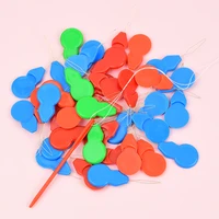 20pcs plastic threader cross stitch sliver bow wire needles multicolor insertion tools sewing machine diy craft accessories