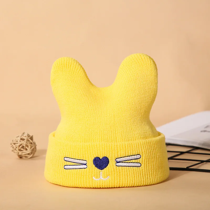 2021 New Cute Baby Hats Cartoon Warm Thermal Knitted Caps Autumn Winter Soft Hat for Boys Girls Infants Kids Dropshipping | Детская