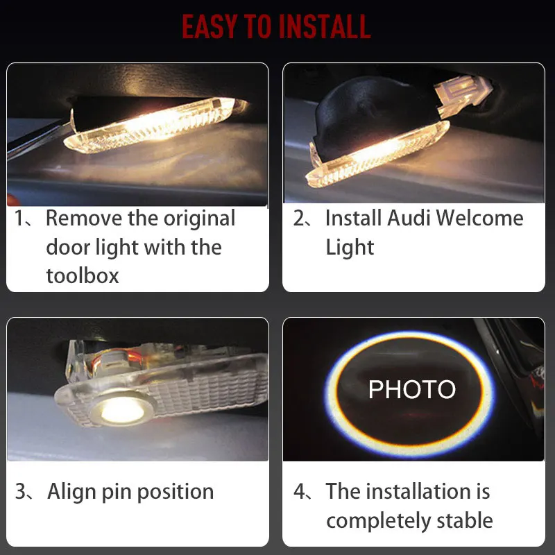 3D светодиодный двери автомобиля Добро пожаловать свет проектора &quotсделай сам&quot