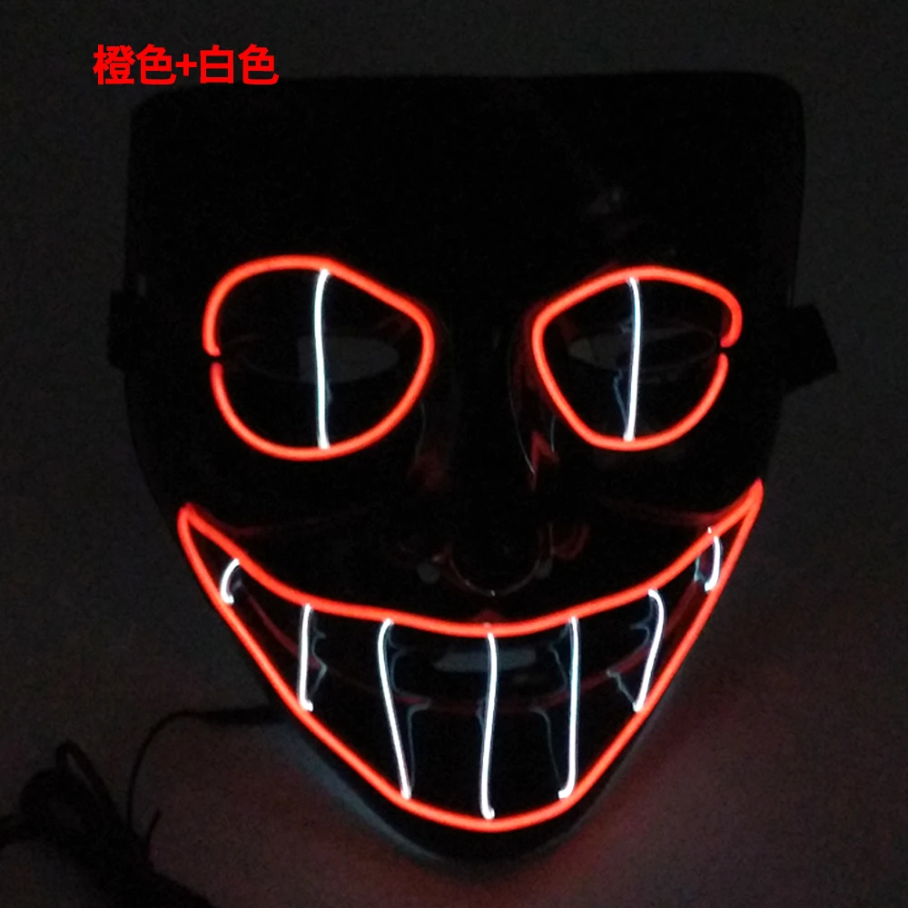 Светодиодная маска для Хэллоуина V клоун злая вечеринок и маскарадов маски