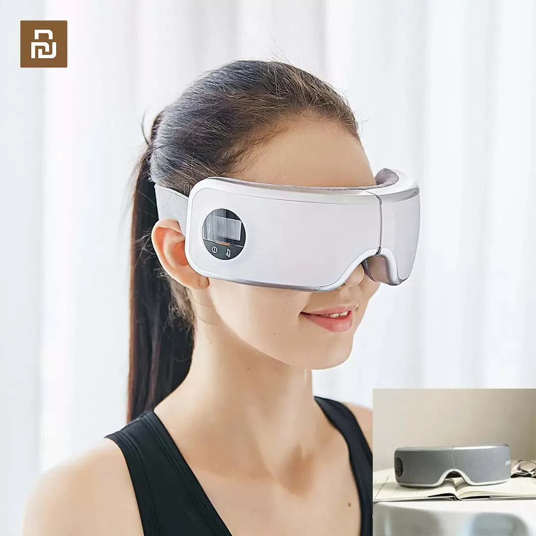 

New Youpin Pangao Smart Fold Eye Massager Vibrators 5 Modes Multi-frequency Vibration Bionic Air Pressure Music Office Travel