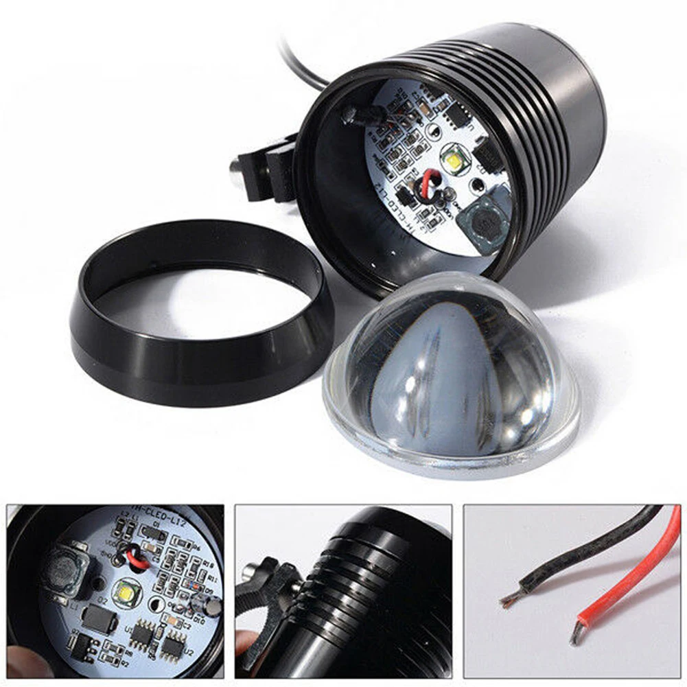 

Top quality 2pcs Bright Motorcycle Fog Lights LED Headlight Driving Spot Work Lamp Motorbike Fog Head Light Lamp + Switch
