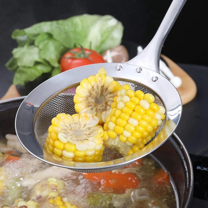 Сетка-скиммер из нержавеющей стали сито проволоки тройная ложка для макаронных