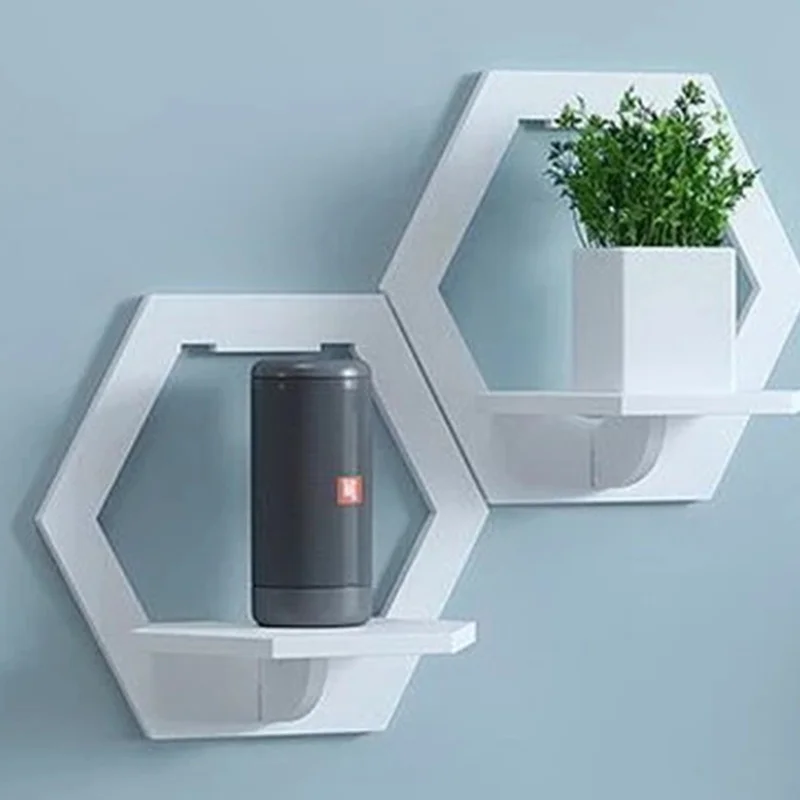 

Wall Shelves Storage Holders Free Pusher Wall Mounted TV Background Wall Hanger Bedroom Balcony Wall Creative Flower Pot Stand