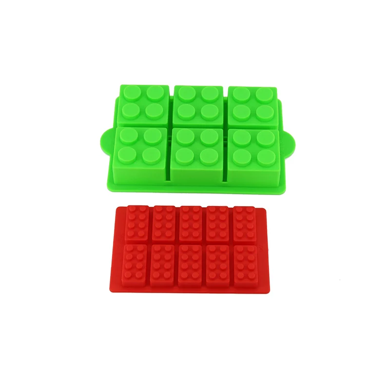 10 отверстий поднос кубика льда силиконовые Lego кирпичных блоков в форме