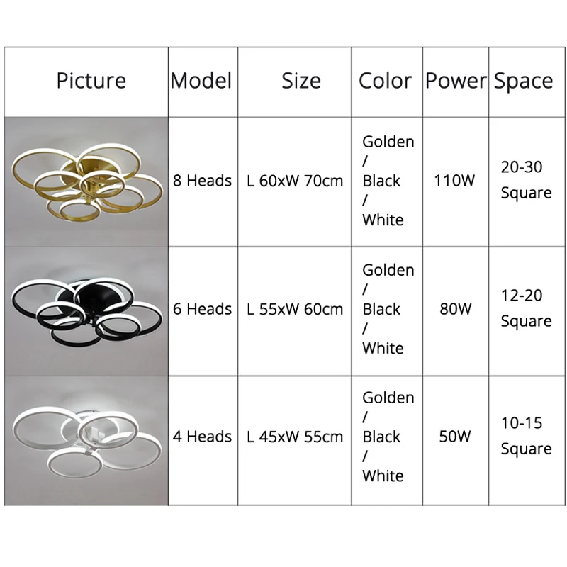 Светодиодный светильник для гостиной спальни столовой