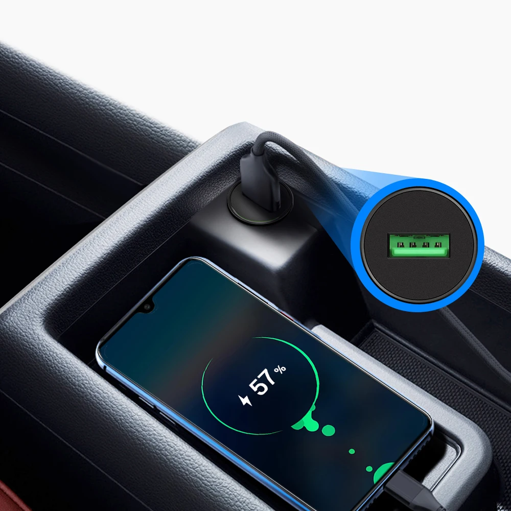 Rocketek Mini USB Автомобильное зарядное устройство быстрой зарядки 3 0 Автомобильный