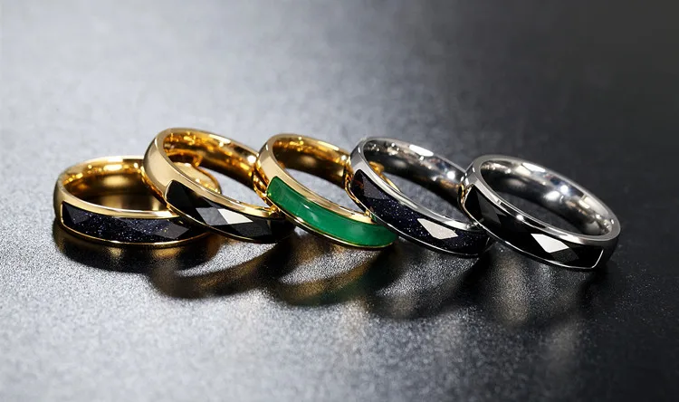 

Luxury New Opal Jewelry Rings Vintage Titanium Steel Ring Jewel Precious Stone Ring For Women Free Shipping