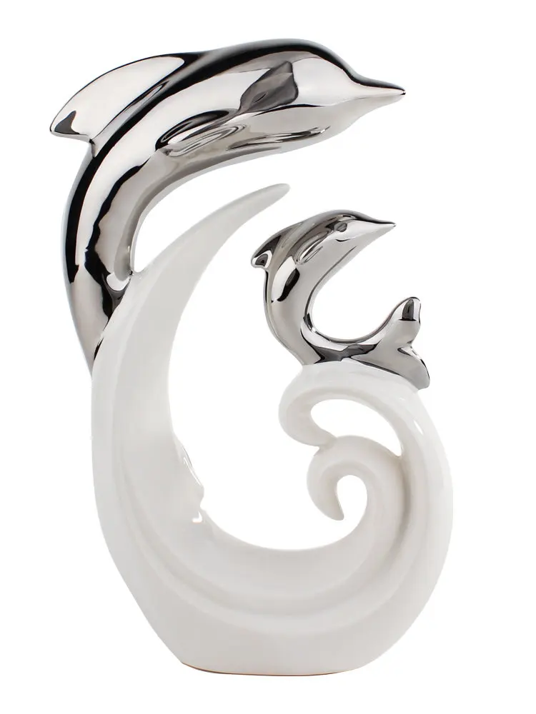 Современная керамика Дельфин украшения гостиной дома настольные статуэтки