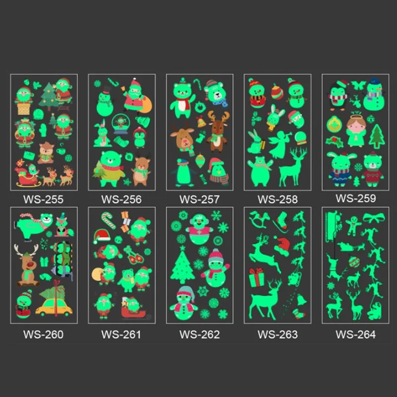 Светящиеся в темноте Временные татуировки для детей флуоресцентные