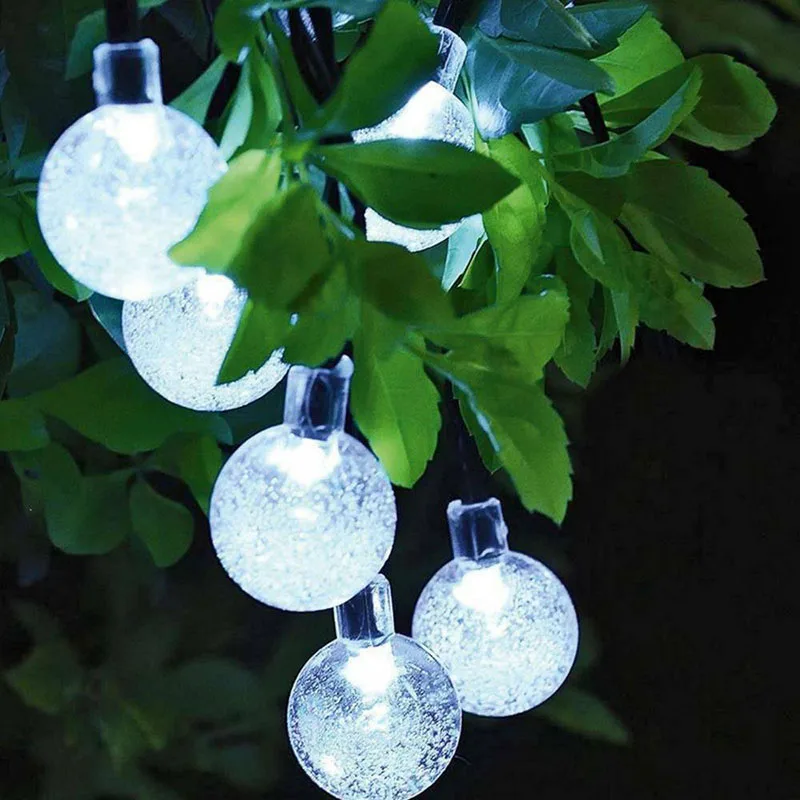 8 режимов 30 светодиодов на солнечных батареях (вечерние светодиодная гирлянда