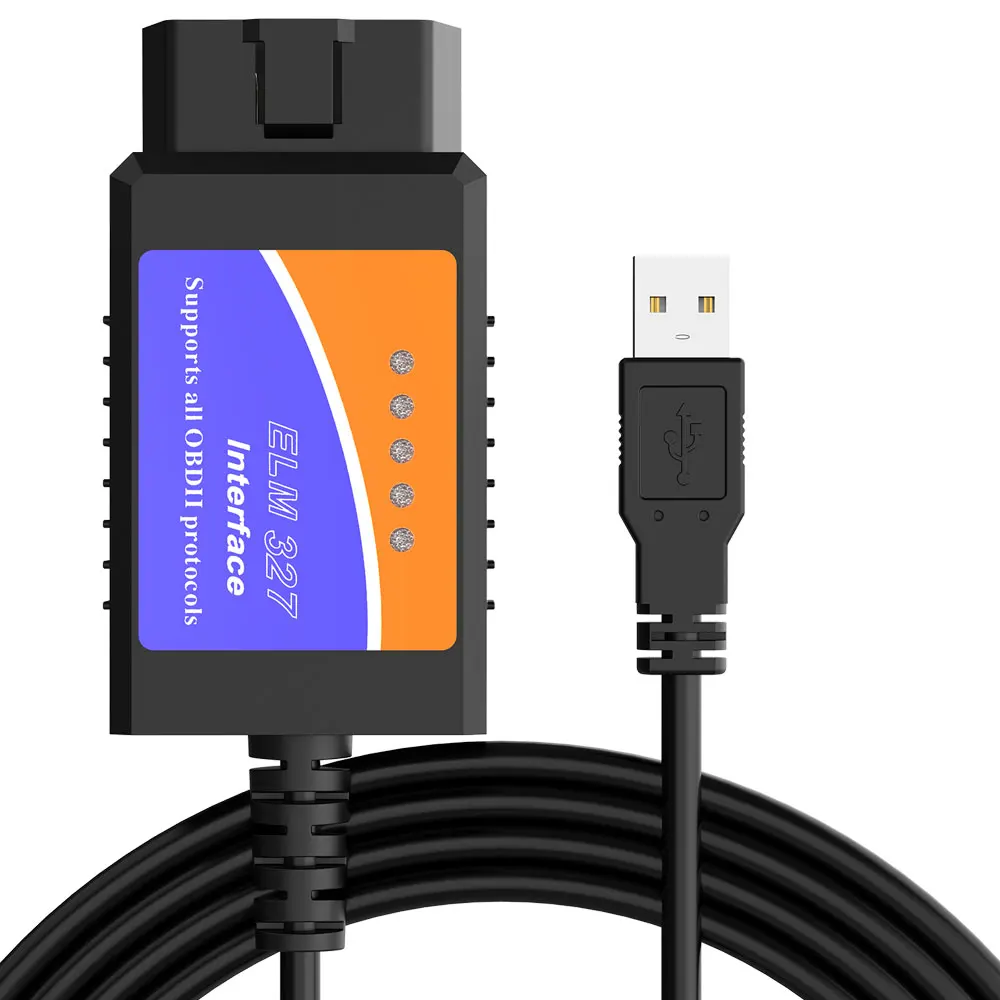 ELM327 ELM 327 оборудование V1.5 программное обеспечение V2.1 пластик OBDII EOBD сканер шины