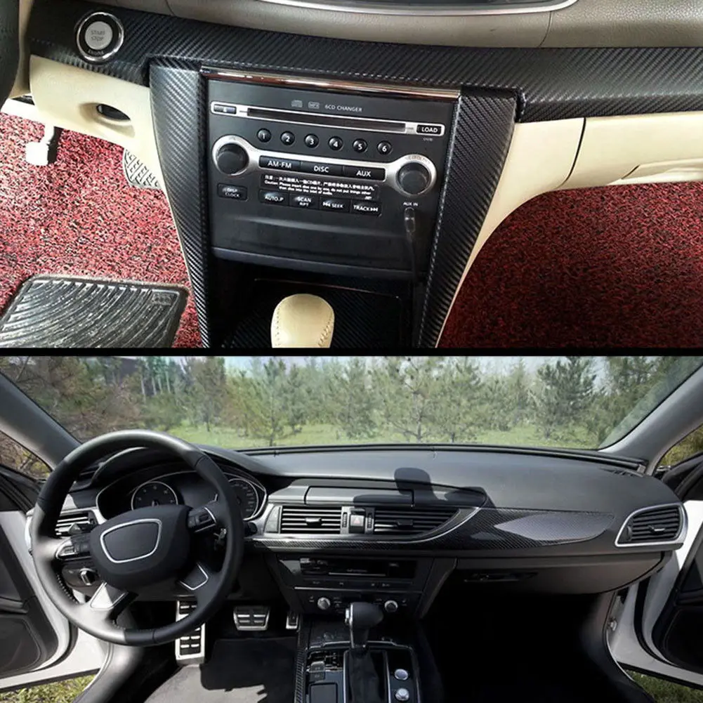 

30cmx127cm 3D Carbon Fiber Vinyl Car Wrap Sheet Roll Film Car Stickers and Decal Motorcycle Auto Styling Accessories Automobiles