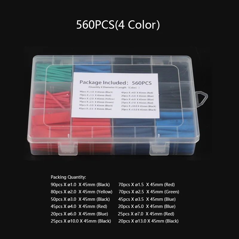 Многоцветный в штучной упаковке полиолефина сокращения Ассорти термоусадка