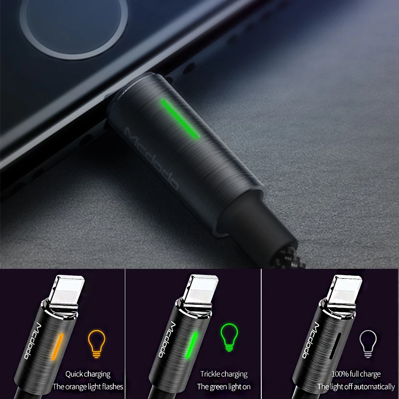 10 шт./лот Mcdodo USB Кабель зарядного устройства для iPhone XS Max XR X 8 7 6 6s Plus 2A Быстрая
