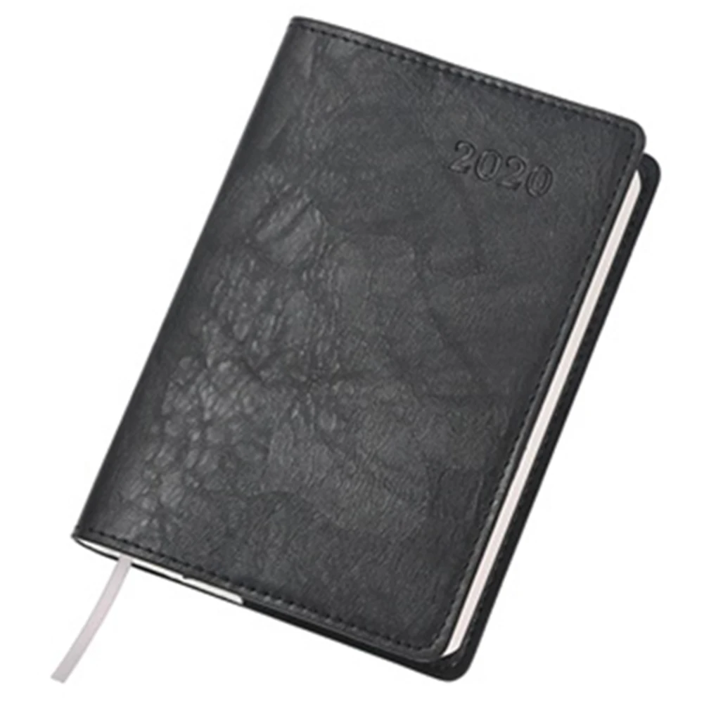 

2020 Year PU Leather Weekly Planner Office Stationary Bendable Four Languages Version A6 Paper Appointment School Notebook Diary