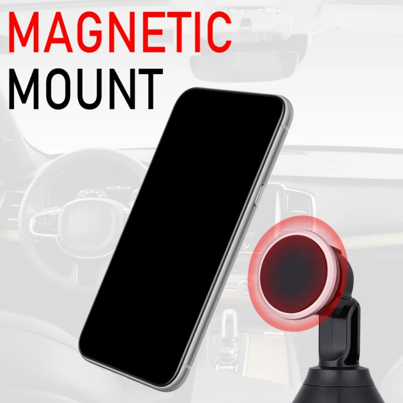 

Car Cup Holder Magnetic Cup Stand Mobile Phone Cradle Mount for iPhone Samsung Huawei Xiaomi 3 to 6.5 inch Cellphones 2021
