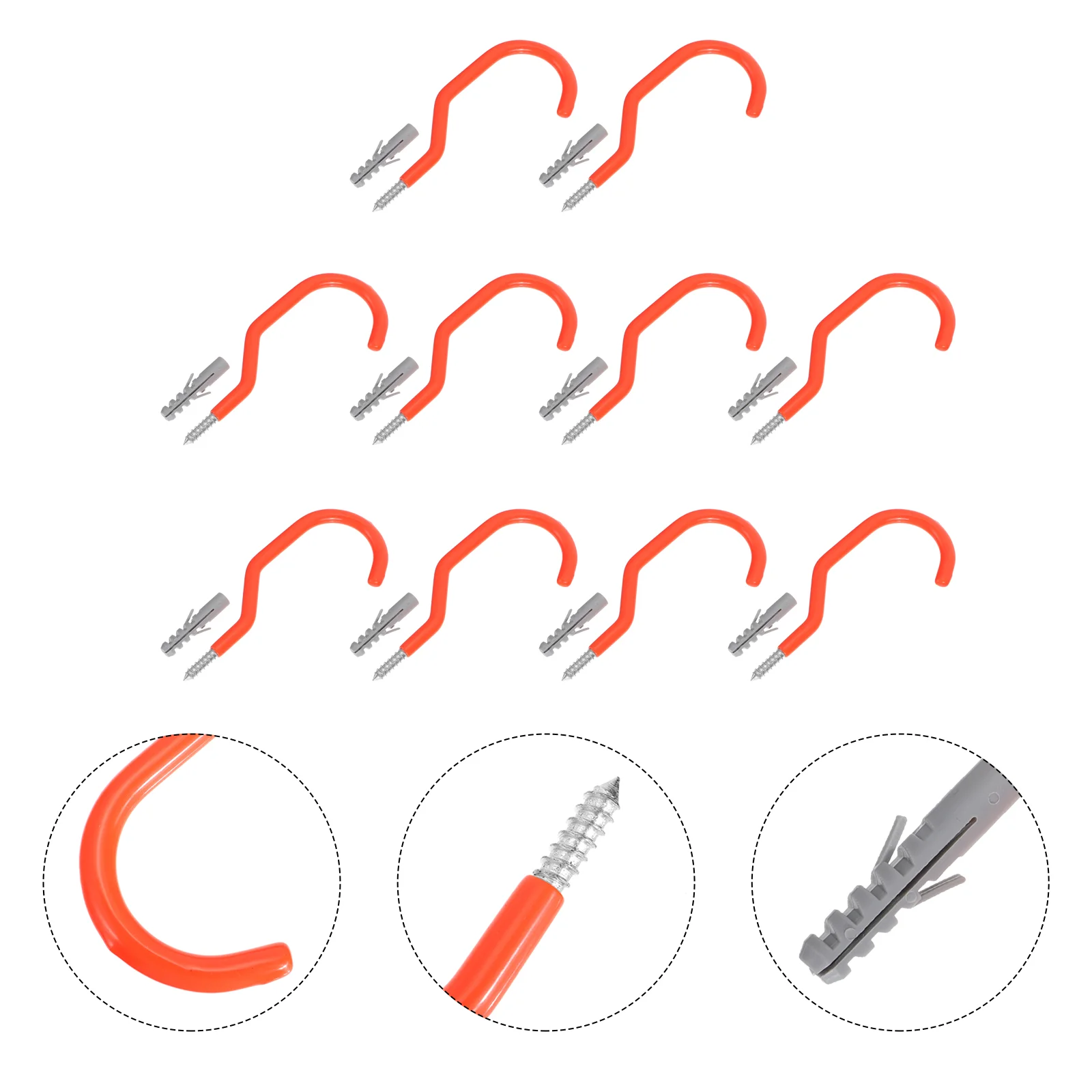 

10Pcs Ceiling Storage Hangers Wall Bike Hooks Screw-in Wall Hooks for Home