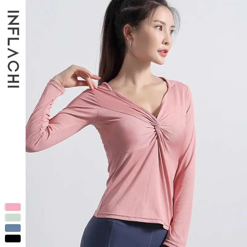 2020 Новая женская футболка для фитнеса спортивный короткий топ тонкий длинный